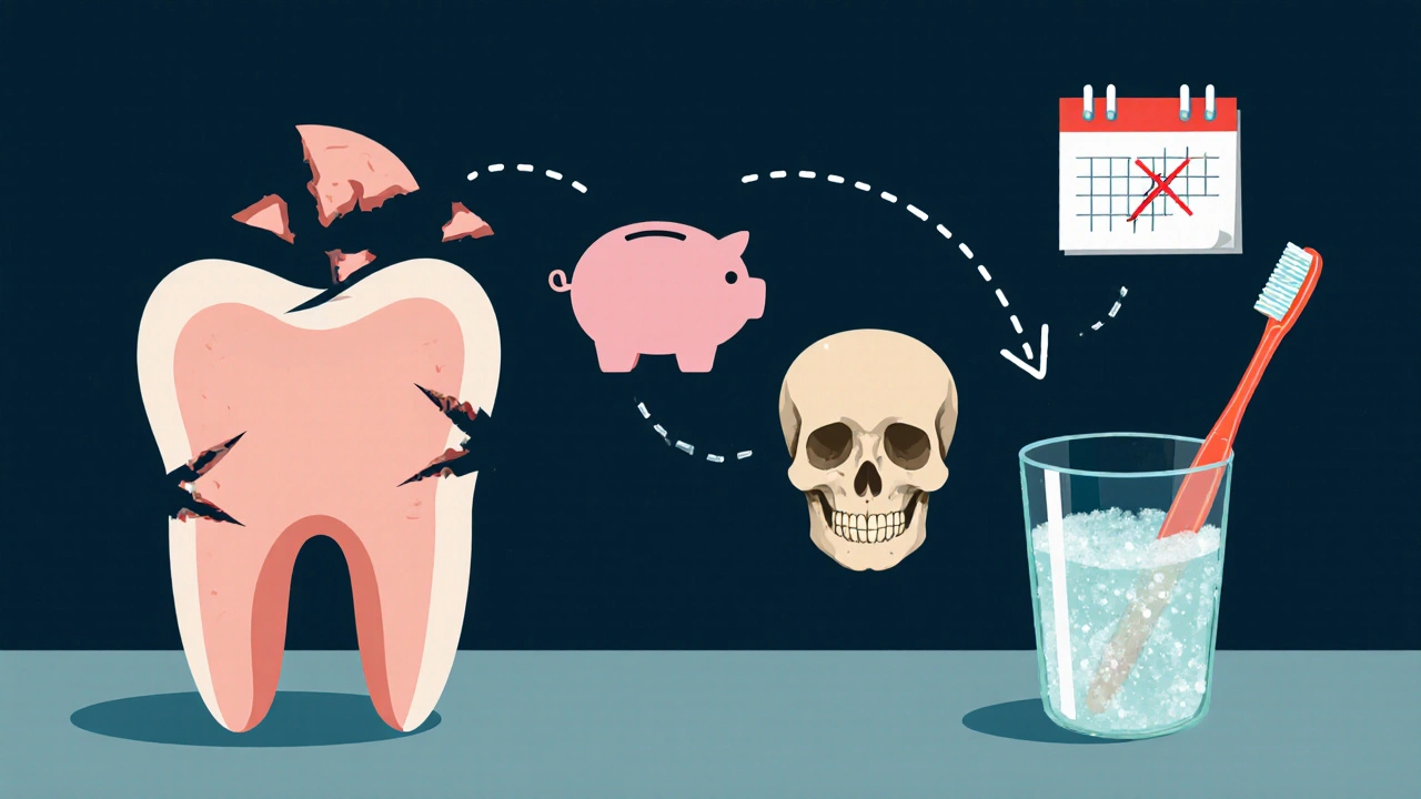 Křehký zub se mění v řetězec problémů, ale na konci září zubní kartáček jako naděje.