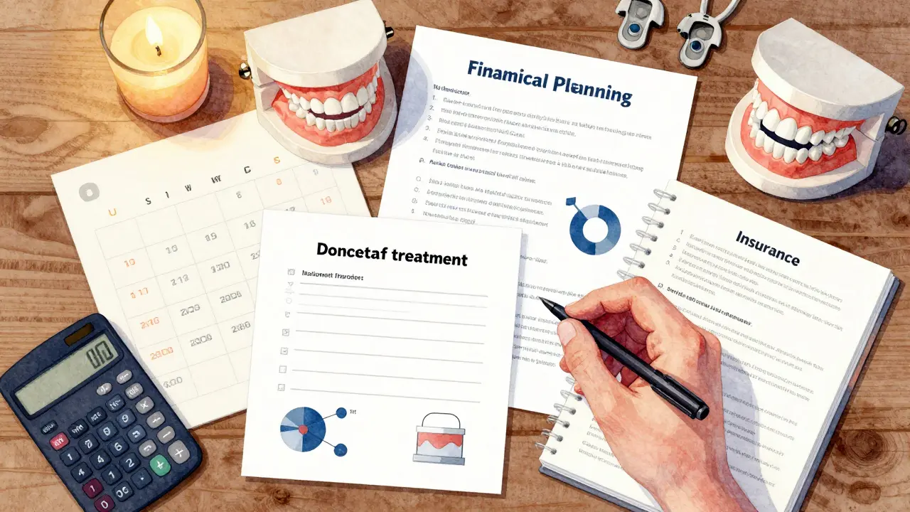 Finanční plánování stomatologických služeb na stole