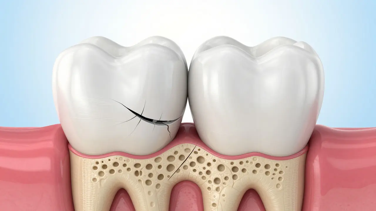 Prasklá zubní sklovina: Rizika, příznaky a možnosti léčby