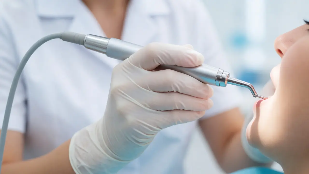 Profesionální dentální hygiena s použitím ultrazvukového nástroje